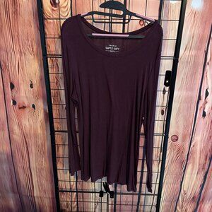 Torrid - Super Soft Knit Ribbed Long Sleeve - Burgundy - 2x